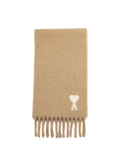 Sciarpa oversize in alpaca e pura lana. Ami Paris | USF673.AW0004.A184 BEIGE MASTIC